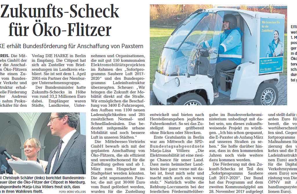 Artikel Die Harke Bundesförderung Paxster